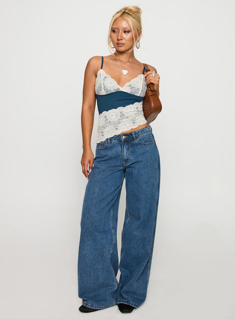 Antoine Top Cream / Navy