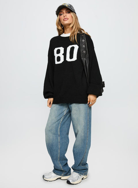 In Control Knit Jumper Black