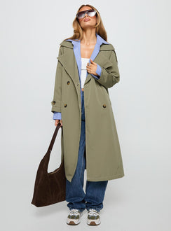 Still Love Trench Coat Khaki
