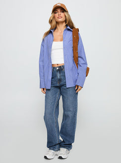 Mallin Shirt Mid Blue Stripe