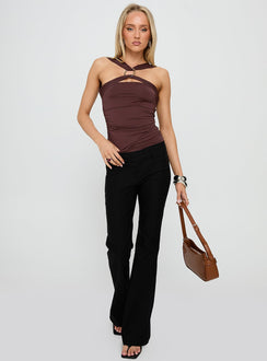 Illustrious Ring Detail Top Chocolate