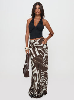   front view of model wearing Princess Polly Rowana Maxi Skirt Multi Maxi 