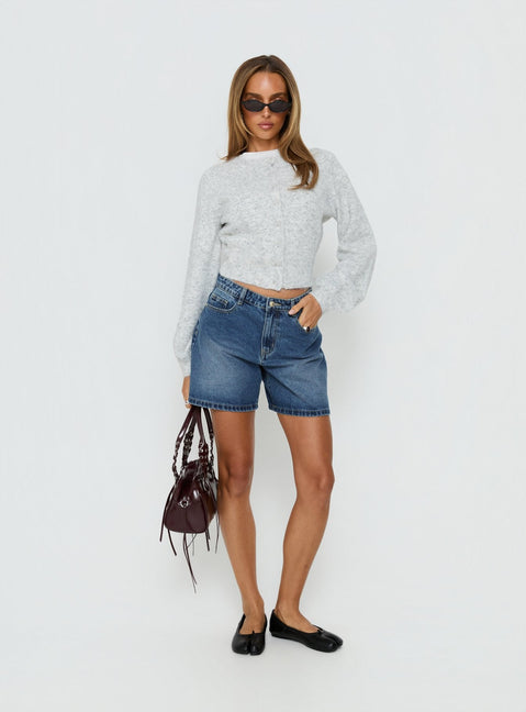 Dawsen Button Down Cardigan Grey