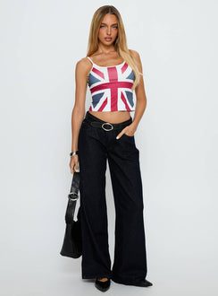 Ramos Low Rise Wide Leg Jeans Raw Indigo Blue