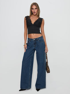 Ramos Low Rise Denim Jeans Dark Blue Wash Petite