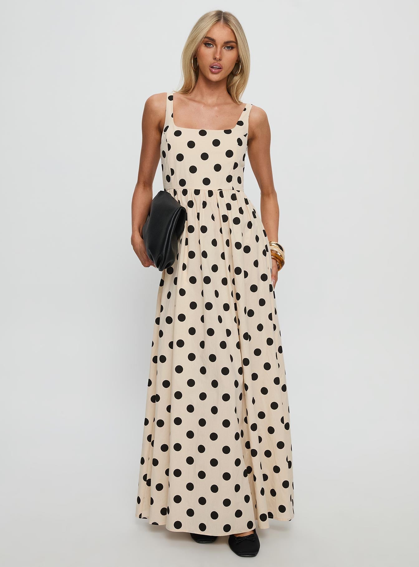 Cartmel Maxi Dress Cream / Polka Dot