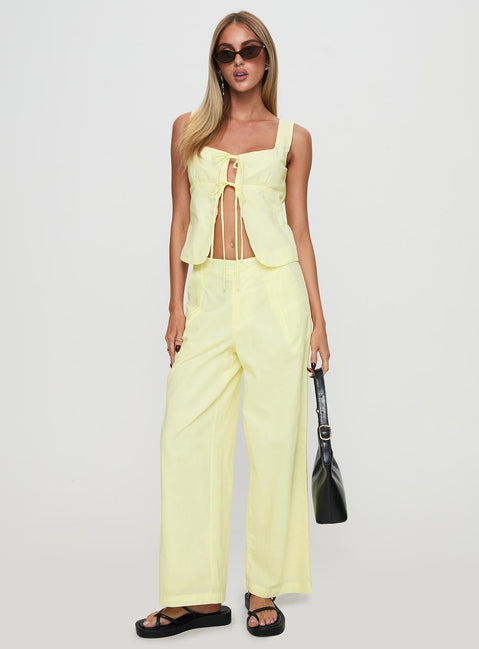 Such A Charmer Tie Up Set Yellow