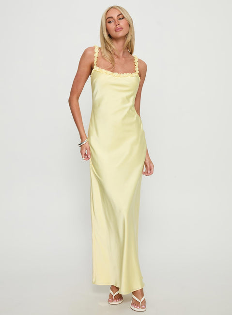 Everlea Frill Maxi Dress Yellow