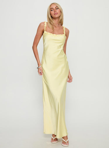 Everlea Frill Maxi Dress Yellow