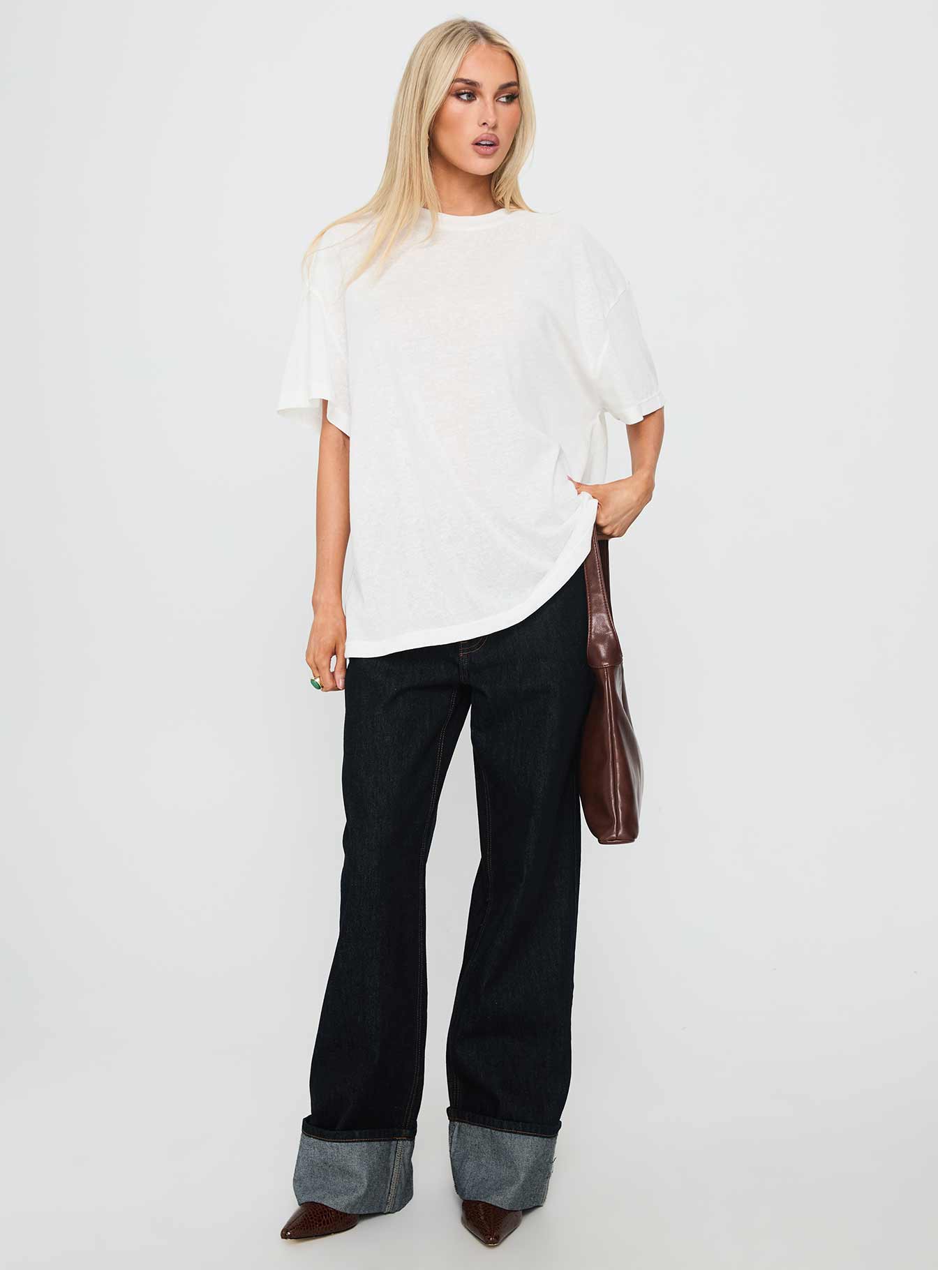 Zaydee Oversized Tee White