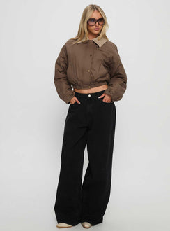 Fateful Collared Jacket Brown