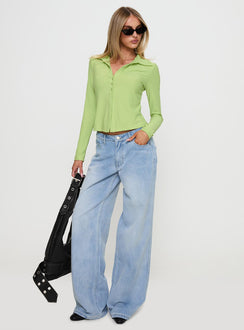 Echoes Long Sleeve Top Green