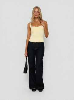 Renaissance Satin Corset Top Lemon