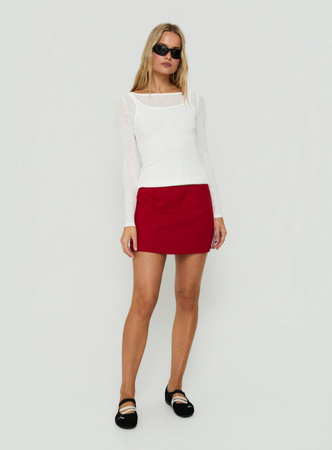 Torrance Sporty Skort Red / White