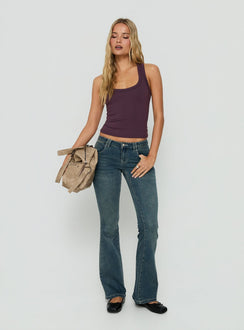 Daily Define Racerback Tank Top Aubergine