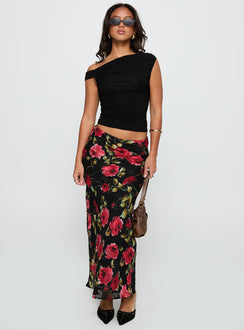   front view of model wearing Princess Polly Emaretta Maxi Skirt Multi Floral 