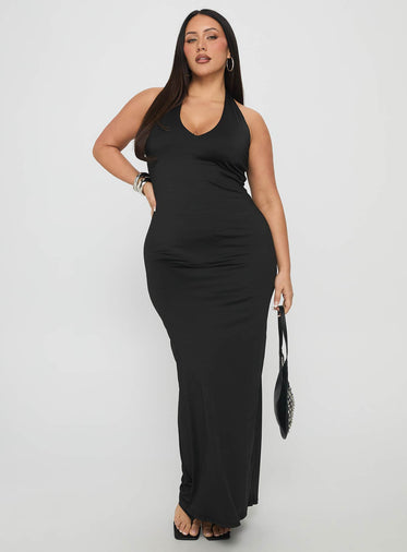 Spicy Maxi Dress Black Curve