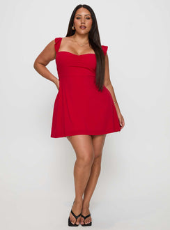 Landon Mini Dress Red Curve