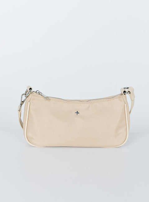 Peta & Jain Piper Bag Beige Nylon Silver Hardware
