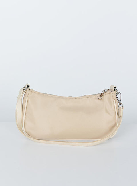Peta & Jain Piper Bag Beige Nylon Silver Hardware