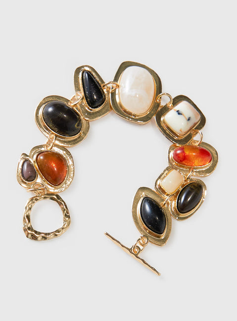 Show Off Gemstone Bracelet Gold