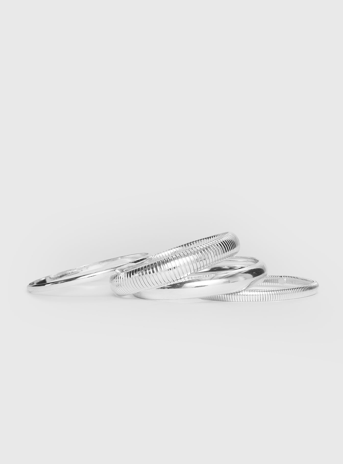 Dapperton Bangle Set Silver