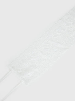Spin The Bottle Lace Belt White