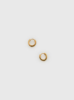 Liora Gold Plated 10mm Chunky Hoop Earrings Gold