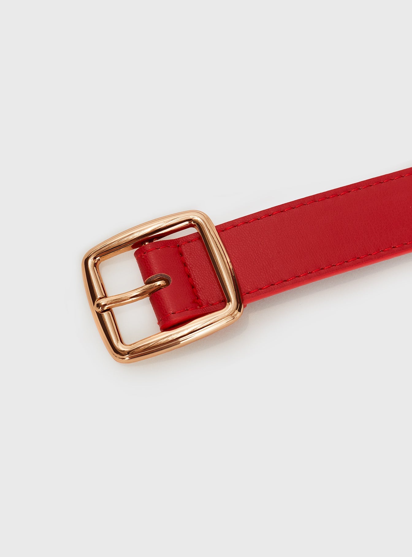 Belt Faux leather material, gold-toned buckle fastening Princess Polly Lower Impact 