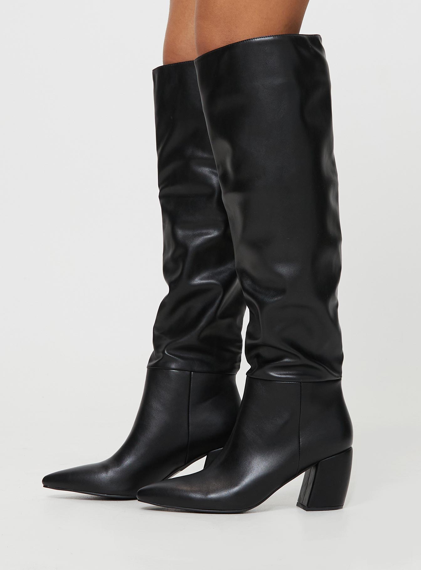 Ledlin Knee High Boots Black