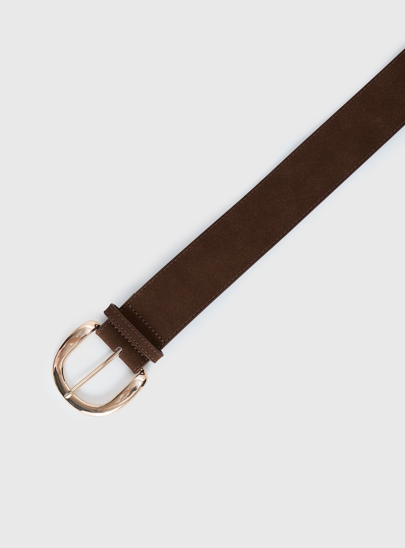 Oscuro Faux Suede Belt Brown