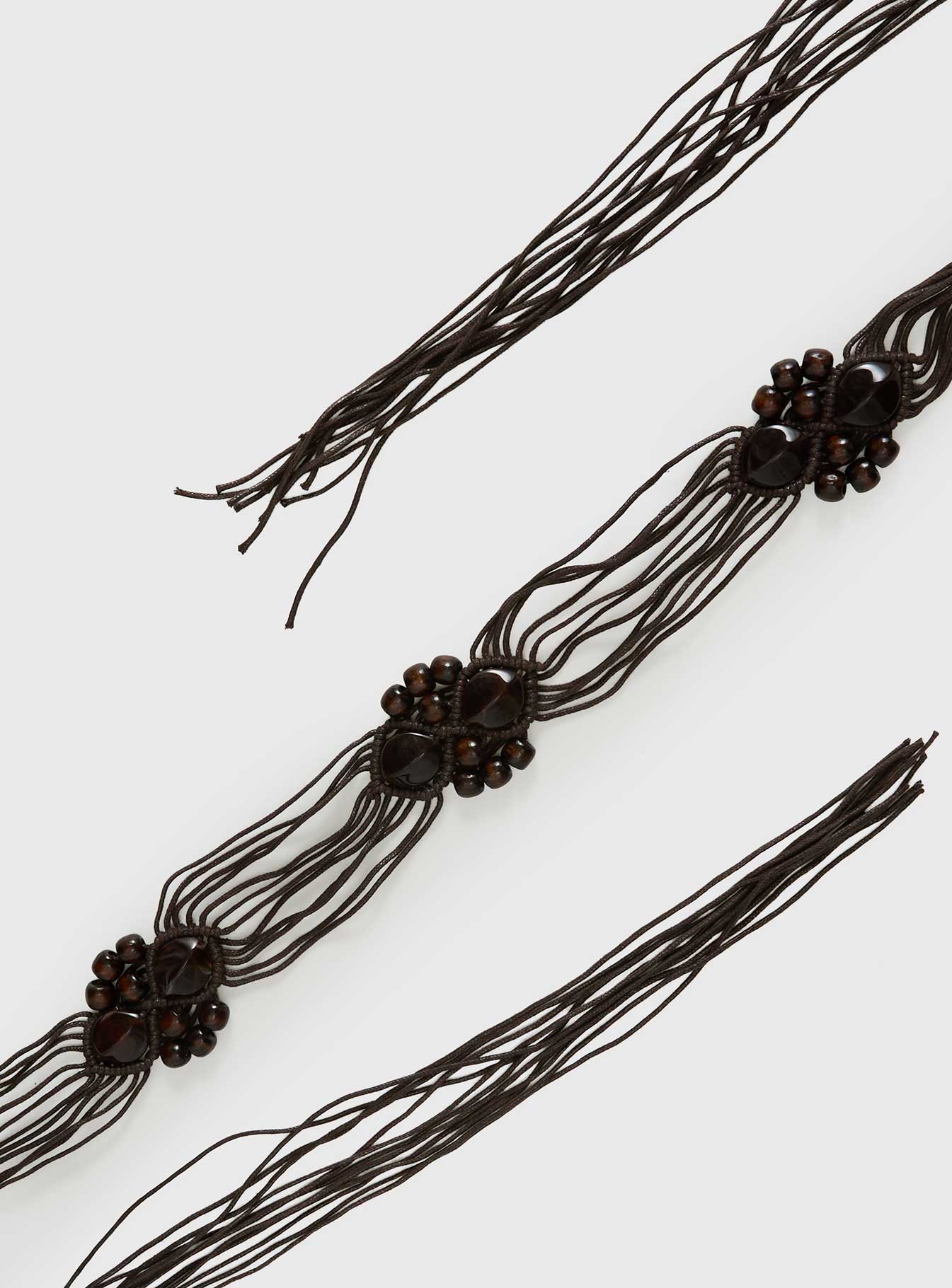 Think About Me Woven Belt Chocolate