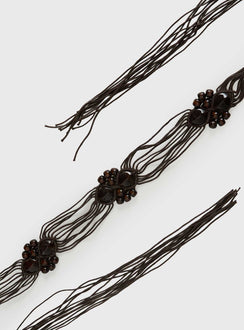 Think About Me Woven Belt Chocolate