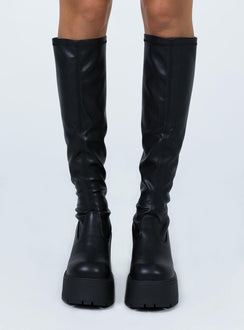 Windsor Smith Fuse Black Stretch Sock Boots