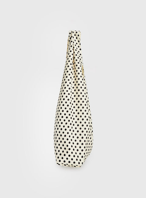 Sunday Sunrise Slouchy Bag White Polka