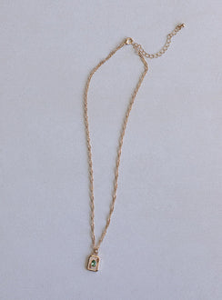 Honeydew Necklace Gold / Green