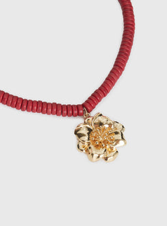 California Dreaming Necklace Red / Gold