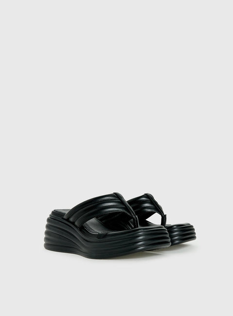 Therapy Flames Platform Sandals Black