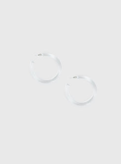 Stars Shine Hoop Earrings Clear