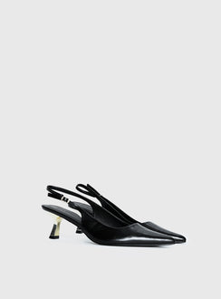 Billini Anaya Pointed Toe Heels Black / Gold