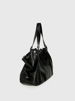 Amaria Buckle Detail Shoulder Bag Black
