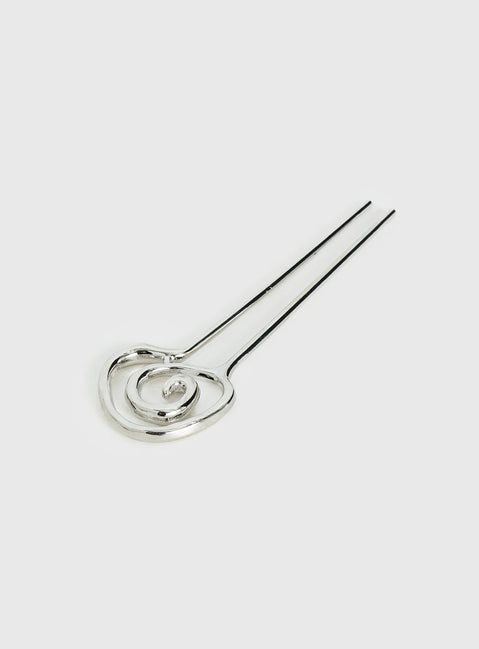 Khori Spiral Hair Pin Silver