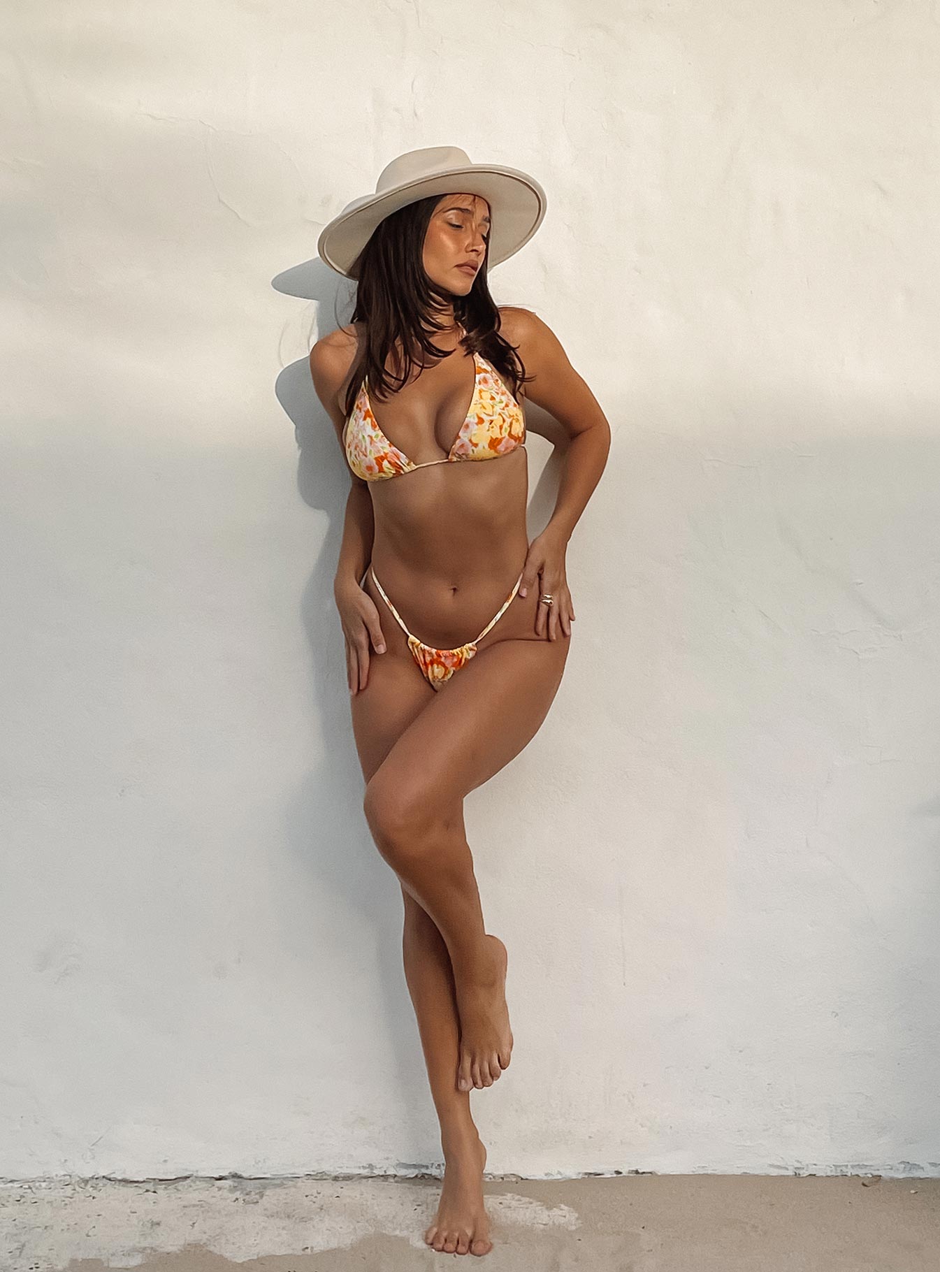 Cali Bikini Bottoms Yellow Floral