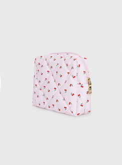 On A Cloud Quilted Pouch Pink Cherry