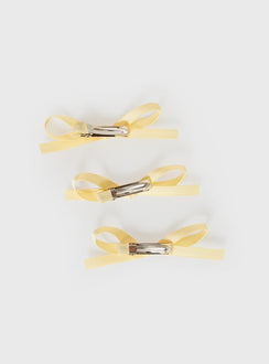 Crave You Hair Bow Pack Lemon
