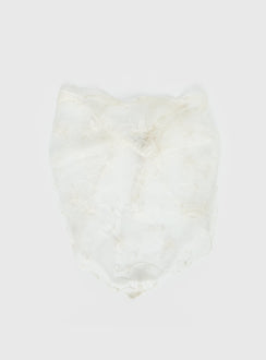 Brigette Lace Bandana White