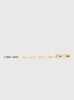 Blame Game Bracelet Set Gold