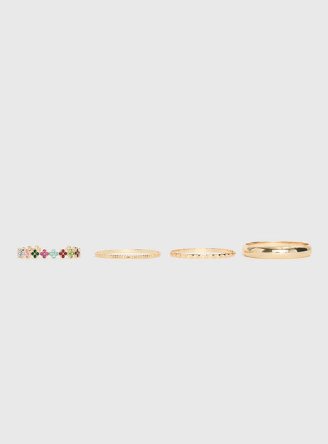 Blame Game Bracelet Set Gold