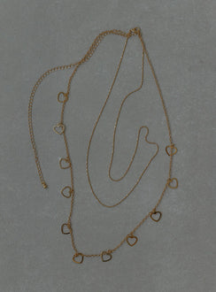 Chain belt Gold-toned Heart charms