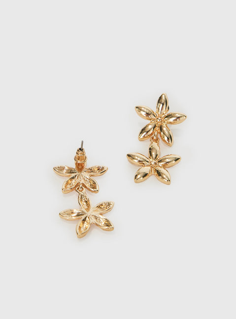 Torquil Double Stack Earrings Gold